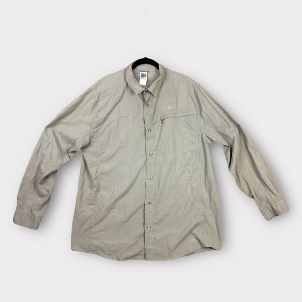 The North Face Shirt Mens Extra Large XL Beige Vented Fishing Hiking Gorp